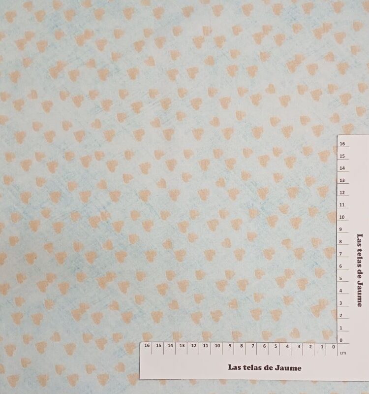 Corazones azul-beige